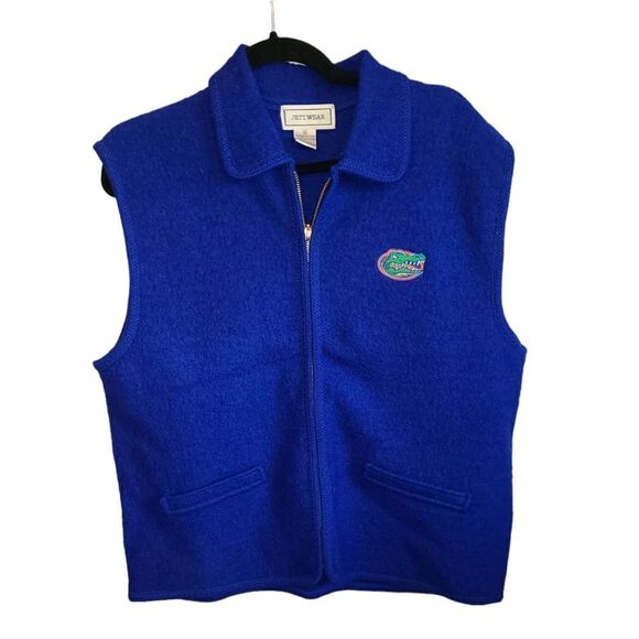 University of Florida Gators Wool Vest, Jett Wear, Blue zip up, unisex XL - Picture 1 of 7